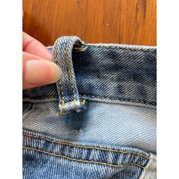 Pacsun Womens Jeans All Cotton 90's Boyfriend Size 24 Two Toned Straight Flaw - Picture 12 of 13